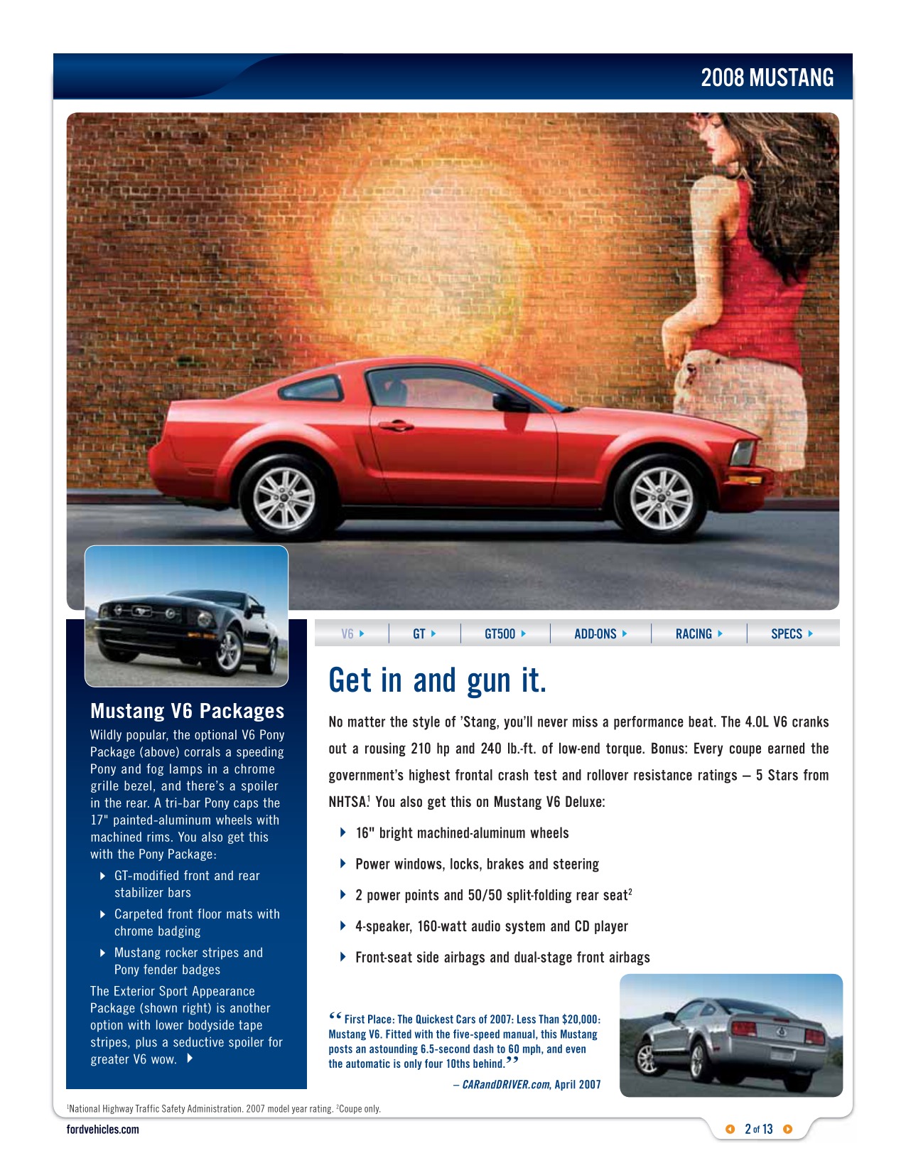 2008 Ford Mustang Brochure Page 7